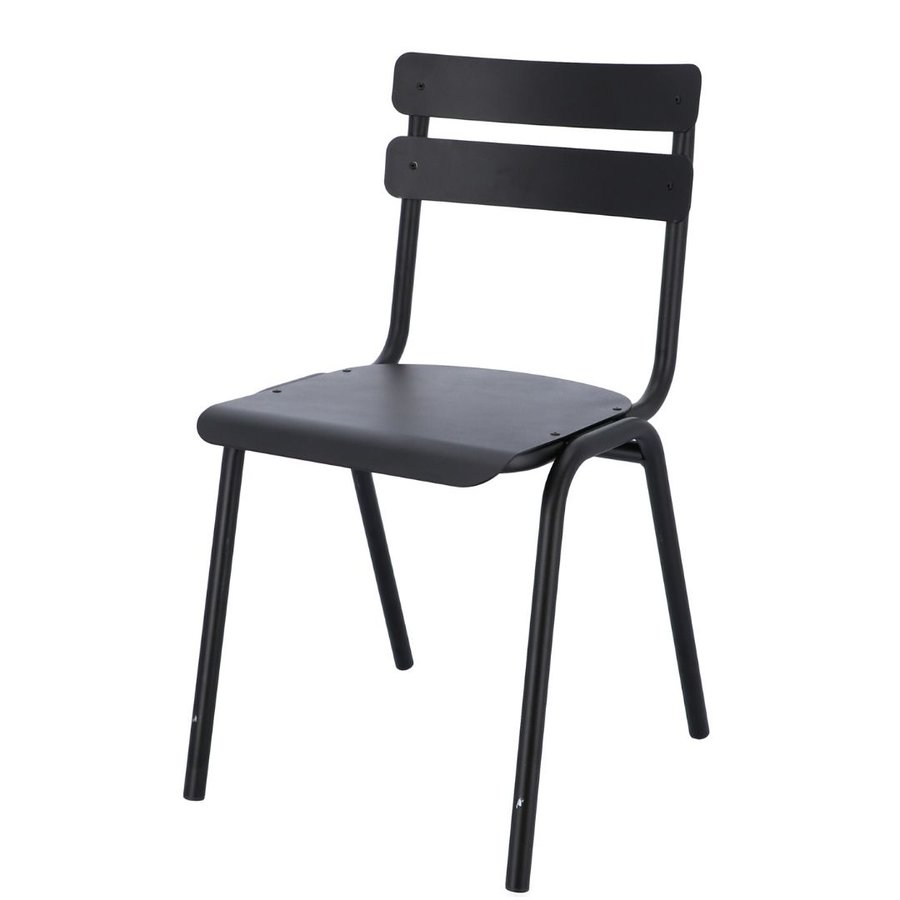 Záhradná stolička ONE (set 4 ks) | čierna