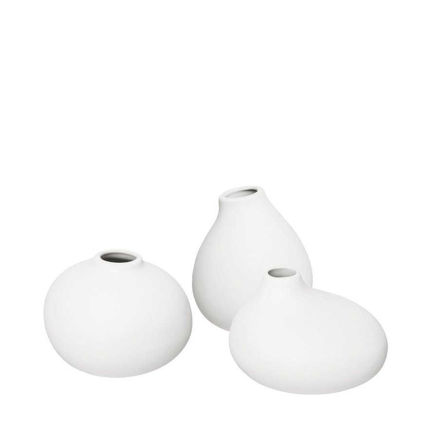 Vázy NONA (set 3 ks) | white