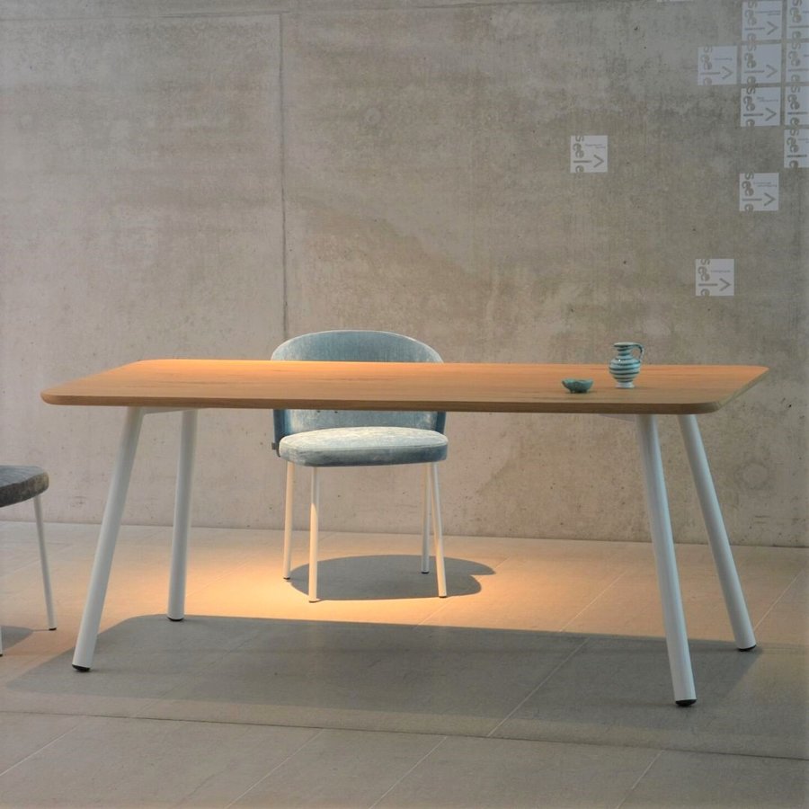 Jedálenský stôl MORADOR » dub | biela | 150 cm