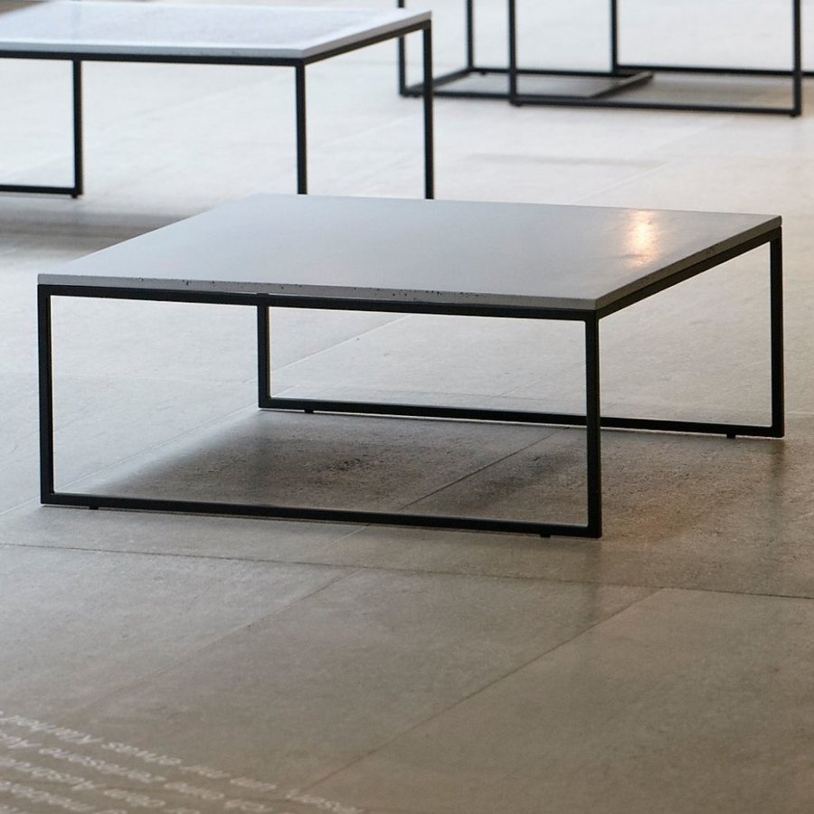 Konferenčný stôl BETON | 80×80 cm » sivá podnož