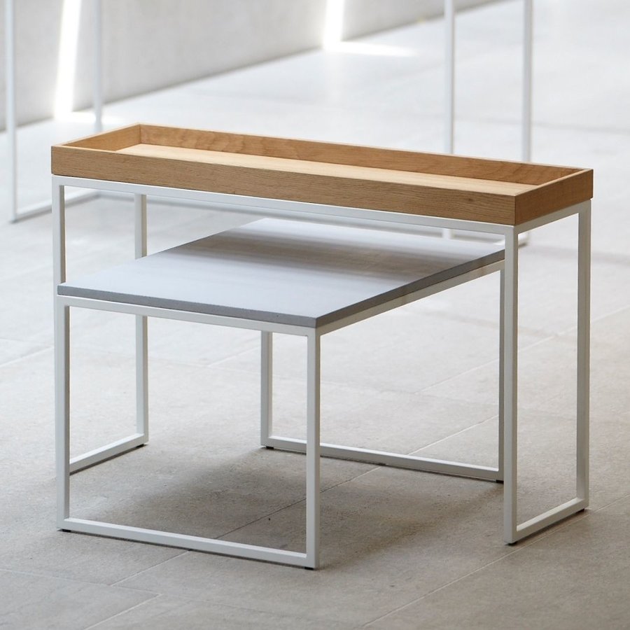 Konferenčný stôl PIZZO | dub | 80×25 cm | čierna podnož