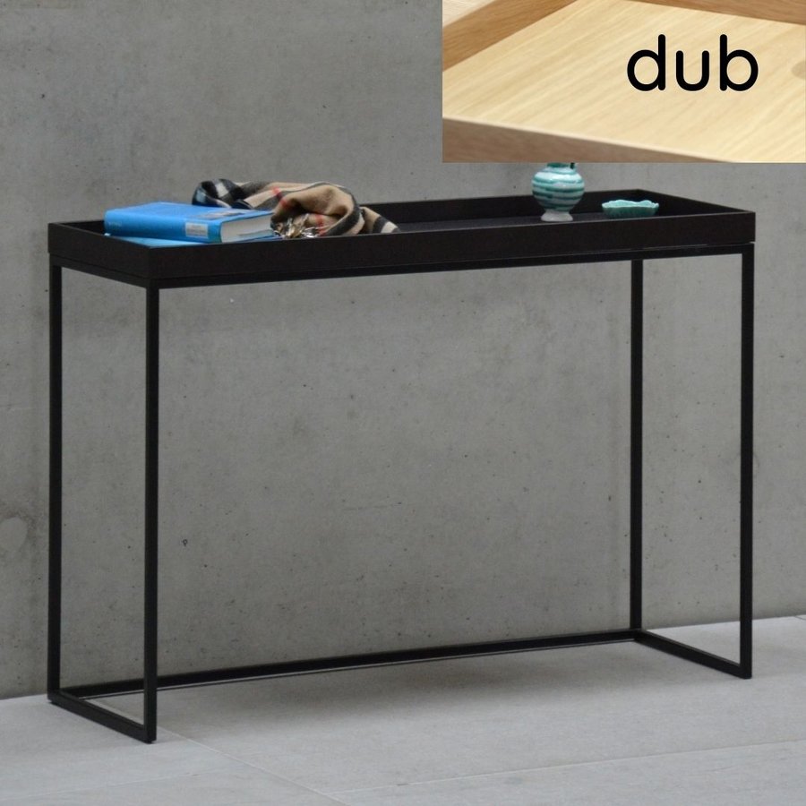 Konzolový stôl PIZZO | dub | čierna podnož