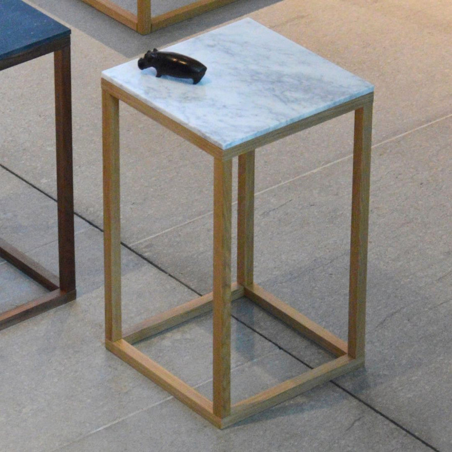 Mramorový príručný stolík PINO | OAK | 52 cm | emperador