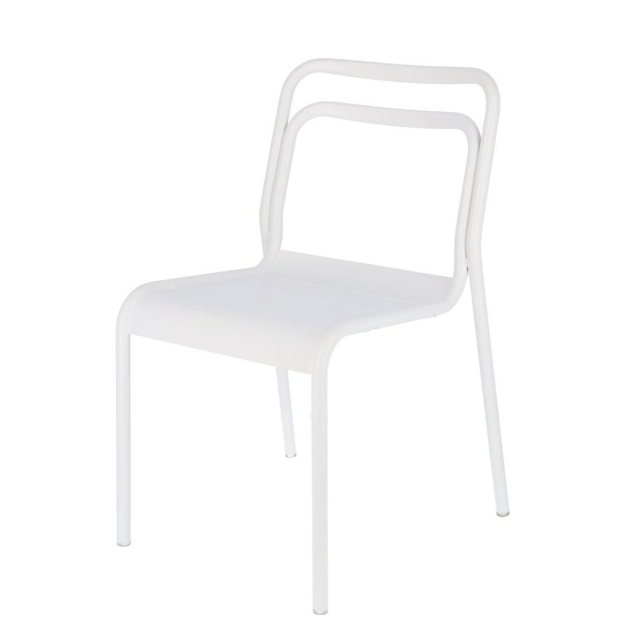 Stohovateľná záhradná stolička LIVE (set 2 ks) | biela
