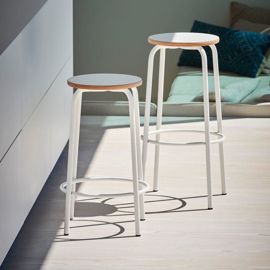 Barová stolička PARIS | fixná | 75 cm | biela