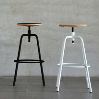 Barová stolička PARIS | otočná | biela