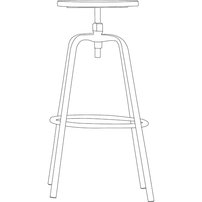 Barová stolička PARIS | otočná | biela