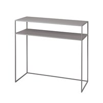 Konzolový stolík s poličkou FERA | steel grey