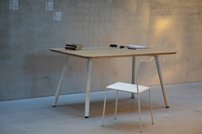 Jedálenský stôl MORADOR » dub | biela | 180 cm