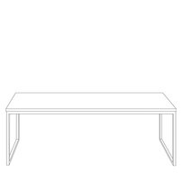 Konferenčný stôl BETON | 60×110 cm » biela podnož