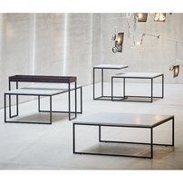 Príručný stôl BETON 60×60 cm | sivá podnož