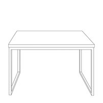 Príručný stôl BETON 60×60 cm | biela podnož