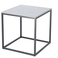 Príručný stôl BETON 40×40 cm | biela podnož
