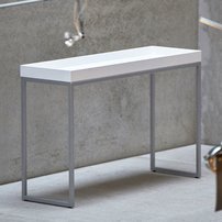Konzolový stôl PIZZO | jaseň biela | sivá podnož