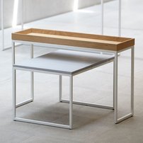 Konzolový stôl PIZZO | dub | biela podnož