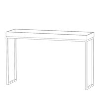 Konferenčný stôl PIZZO | jaseň wenge | 80×25 cm | biela podnož