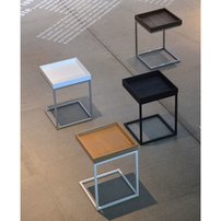 Príručný stôl PIZZO | dub | čierna podnož