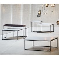 Príručný stôl BETON otvorený 40×40 cm | sivá podnož