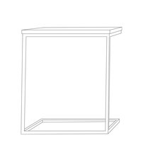 Príručný stôl BETON otvorený 40×40 cm | sivá podnož