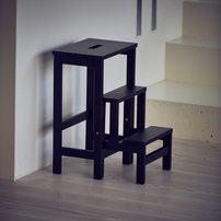 Dizajnové schodíky so stoličkou SOHO | black