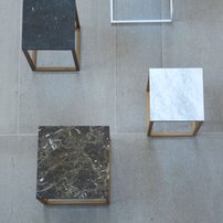Mramorový príručný stolík PINO | OAK | 42 cm | marquina