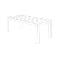 Záhradný tíkový stôl STAGE | 220 cm