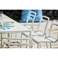 Záhradný stôl LIVE 80 cm | biela