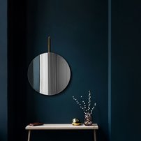 Okrúhle nástenné zrkadlo MOEBE black | 50 cm