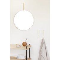 Okrúhle nástenné zrkadlo MOEBE black | 50 cm