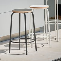 Barová stolička PARIS | fixná | 65 cm | biela